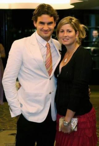Lynette Federer's son, Roger Federer with his wife.